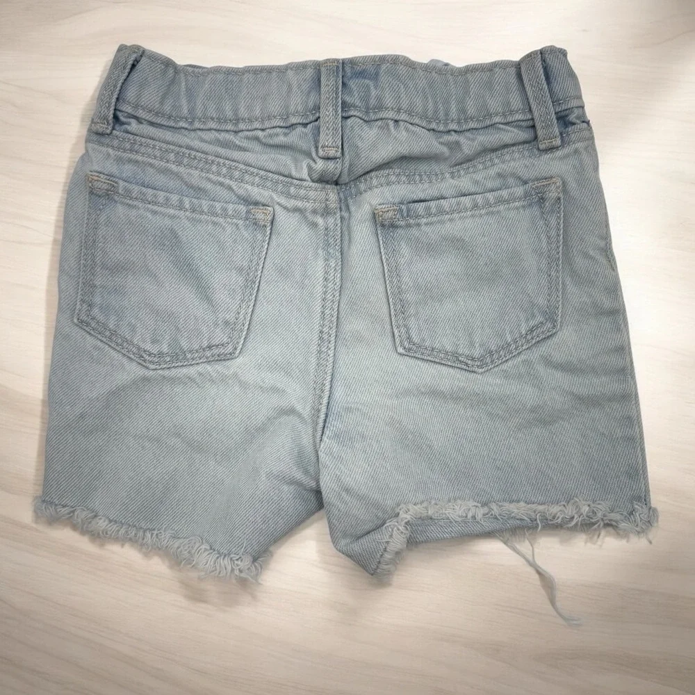 Old Navy Denim Frayed Casual Shorts Button Up Toddler Girls 4T